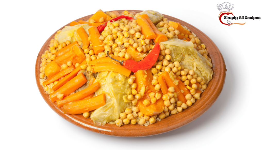 Mixing vegetables for traditional couscous dish