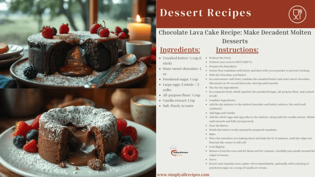 Chocolate Lava Cake Recipe Make Decadent Molten Desserts