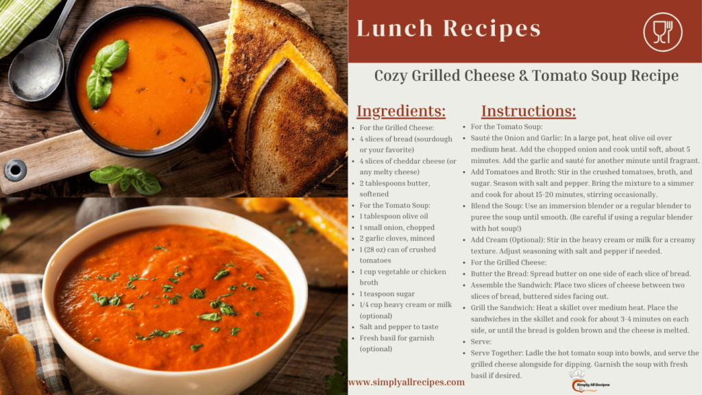 Cozy Grilled Cheese & Tomato Soup Recipe