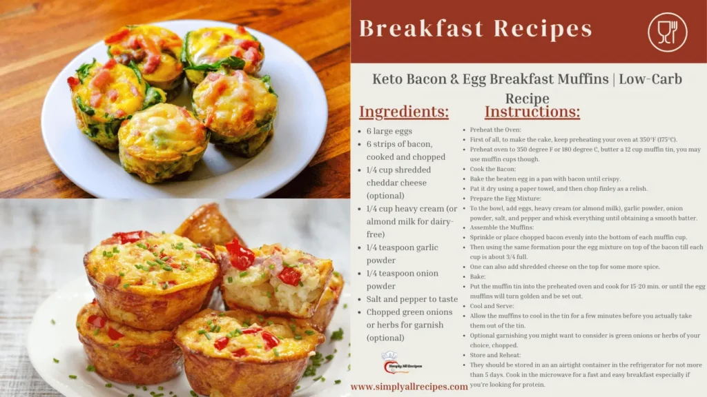 Keto Bacon & Egg Breakfast Muffins  Low-Carb Recipe