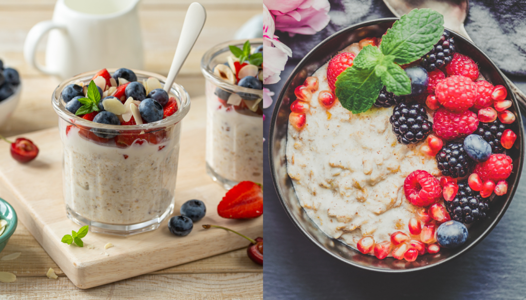 Overnight Oats with Chia Seeds and Fresh Berries recipe