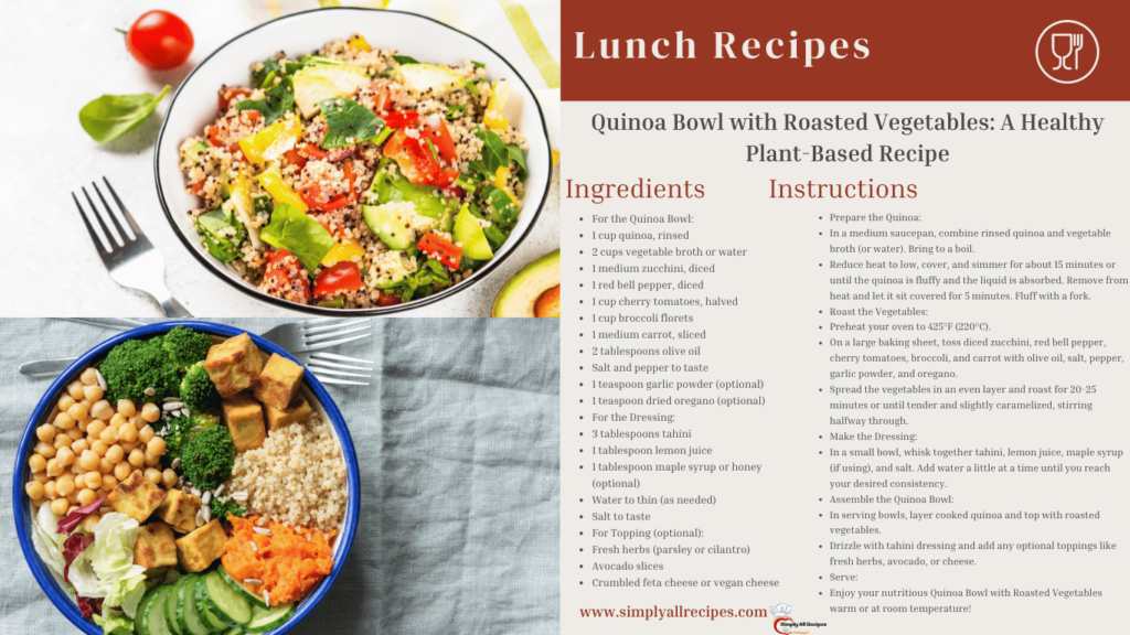 Quinoa Bowl with Roasted Vegetables A Healthy Plant-Based Recipe