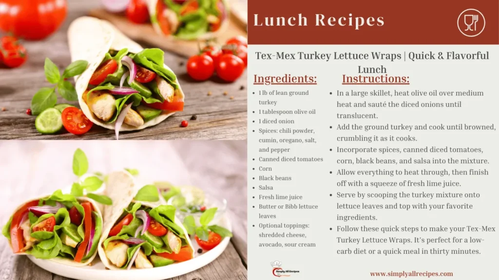 Tex-Mex Turkey Lettuce Wraps  Quick & Flavorful Lunch