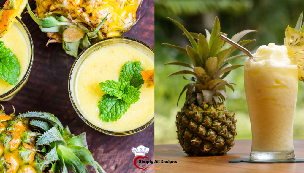 Tropical Pineapple Coconut Smoothie Healthy Breakfast