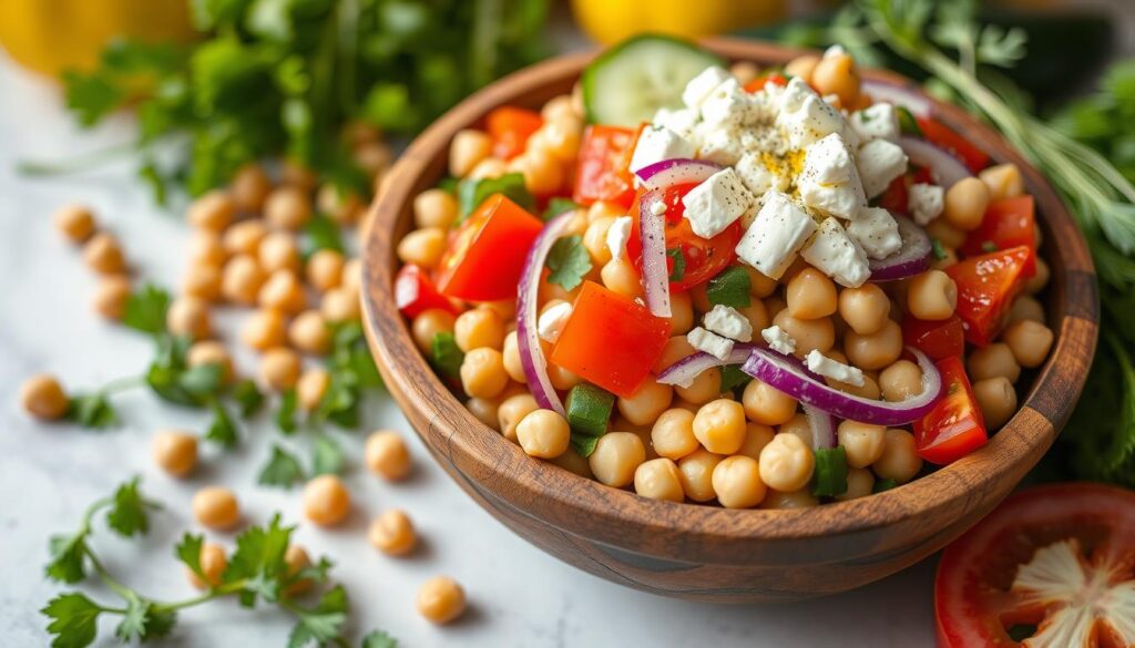 Making a Mediterranean chickpea salad is a great way to start your day with a healthy lunch. It's also a simple way to prepare meals in advance. This guide will show you how to make a tasty salad with a simple dressing. You'll enjoy the fresh, vibrant flavors of the Mediterranean.